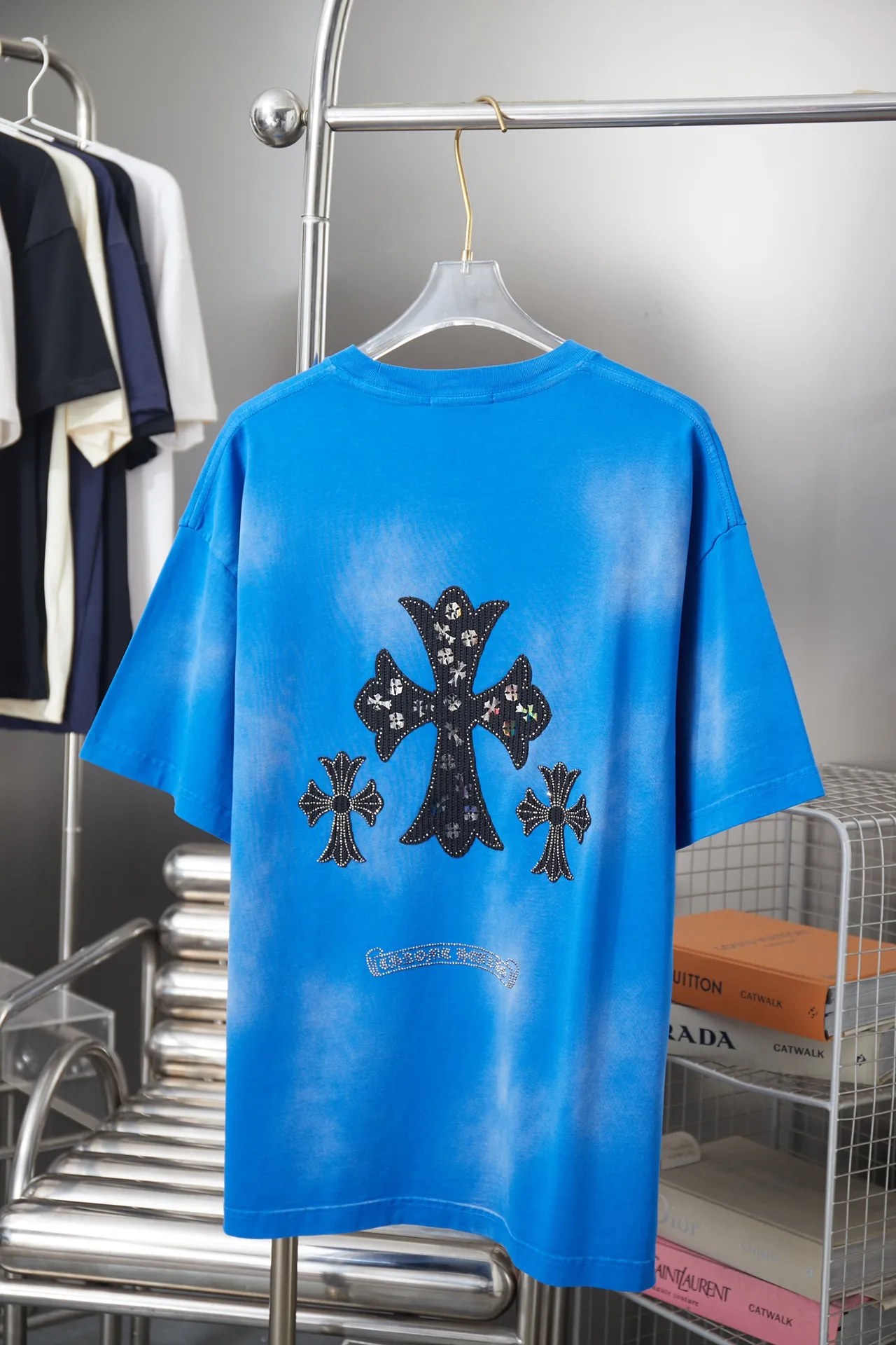 Ch*ome Hearte 26SS New Arrival logo 100% 32 1X 1 Black ➕ ：Black/Blue/Gray Size：S/M/L/XL
